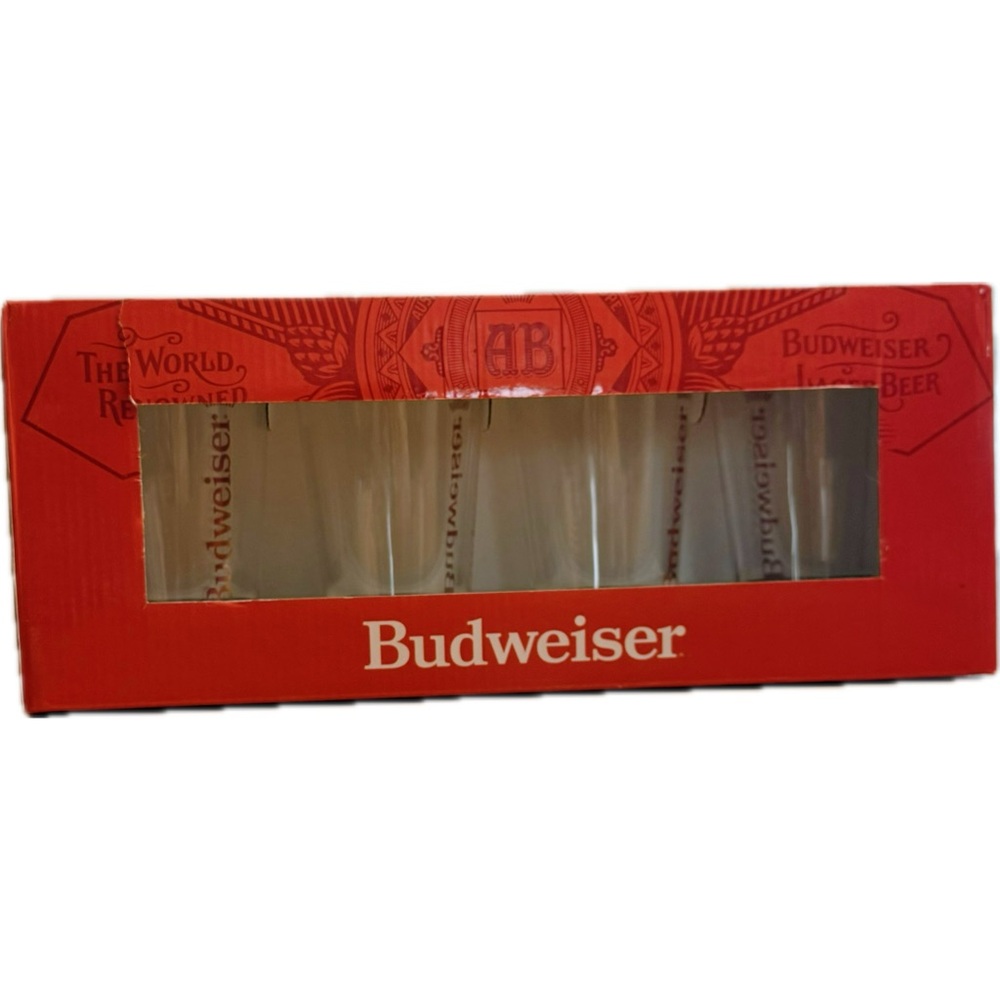 Budweiser‎ Red Beer Glass Set